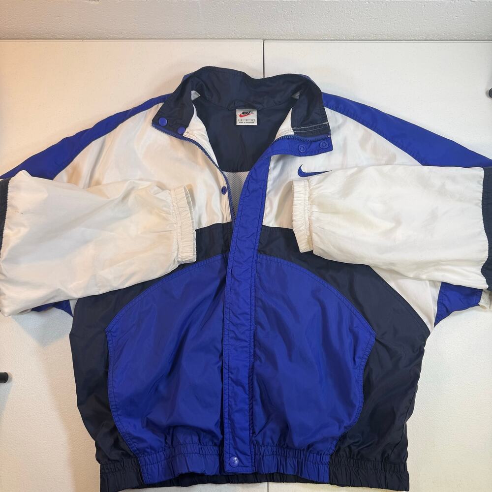 Vintage Nike Windbreaker Jacket Men’s Medium Colorblock 90s Swoosh